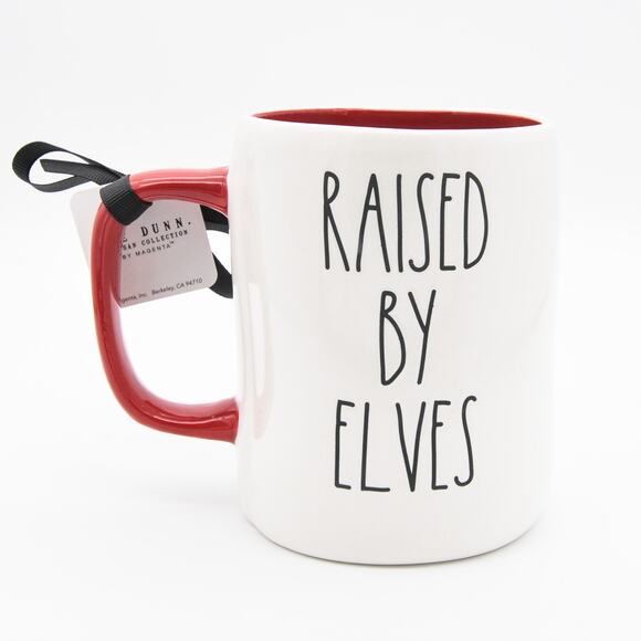 Rae Dunn The Elf Mug, Raised By Elves 20th Anniversary 16oz Coffee Cup - Picture 5 of 10